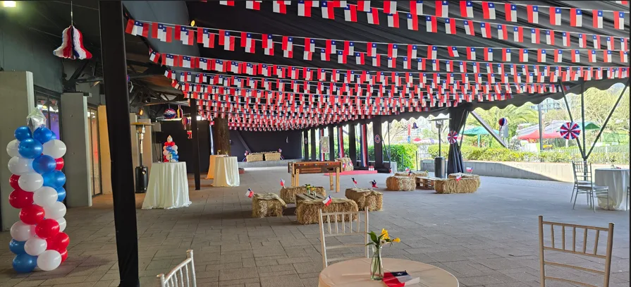 Espacio exterior dieciochero en Centro La Reina